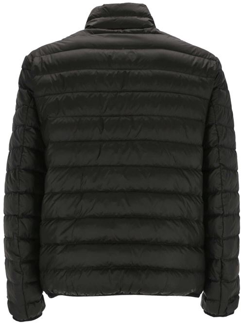 Black down jacket with logo print on the chest PALM ANGELS | PMED045S24FAB0011003